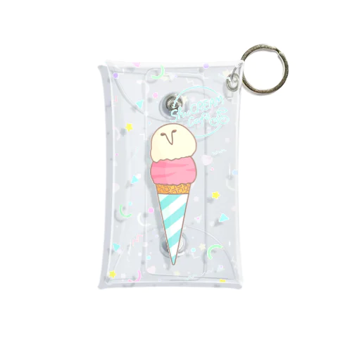 ShuCREAM Cafe ハッピーアイスクリーム ミニクリアマルチケース Mini Clear Multipurpose Case