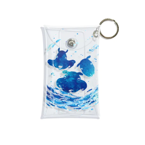 「 Blue World Children_flapjack blue design」 Mini Clear Multipurpose Case