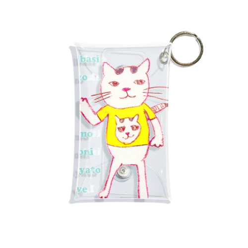 いつも一緒にありにゃとラヴねこ【復刻シリーズ】 Mini Clear Multipurpose Case