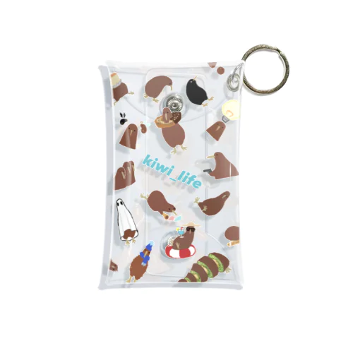 kiwi_life（総柄）/ミニマルチケース Mini Clear Multipurpose Case