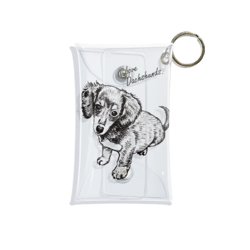 I Love Dachshunds Mini Clear Multipurpose Case