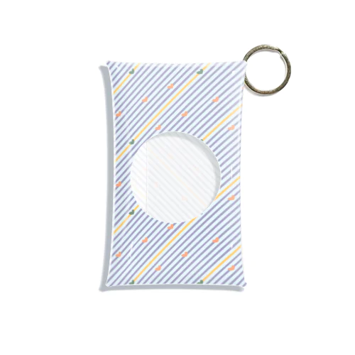 dot&stripe窓あり Mini Clear Multipurpose Case