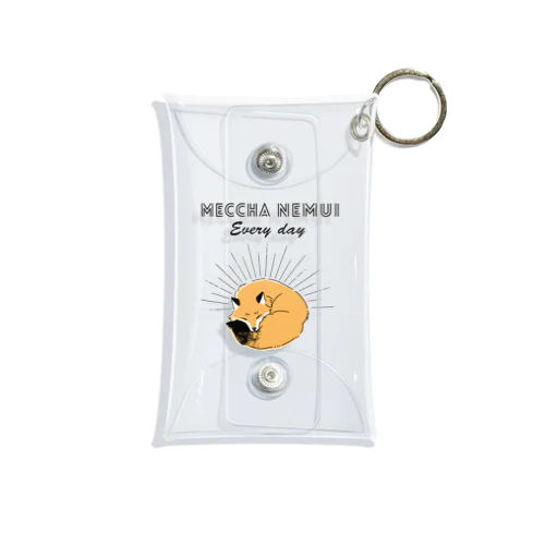 MECCHA NEMUI きつね Mini Clear Multipurpose Case