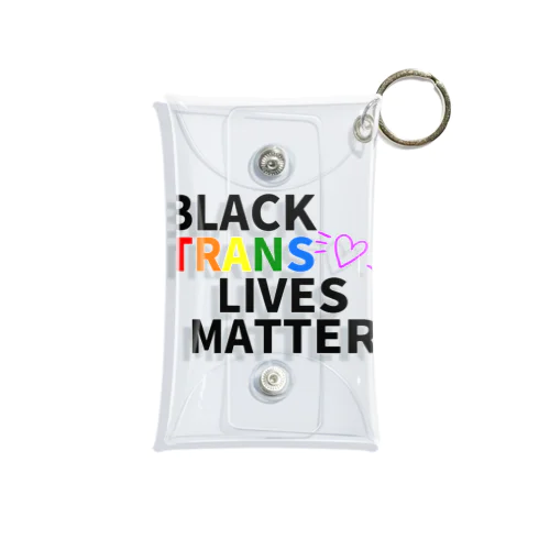 BLACK TRANS LIVES MATTER（ブラック・トランス・ライブス・マター） Mini Clear Multipurpose Case