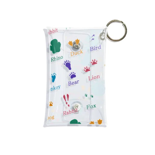 animal tracks Mini Clear Multipurpose Case