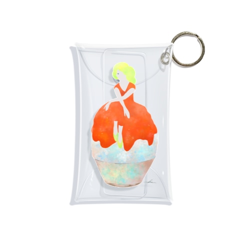 かき氷娘（プラム） Mini Clear Multipurpose Case