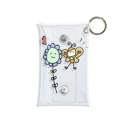 お花ちゃんと蝶々ちゃん Mini Clear Multipurpose Case