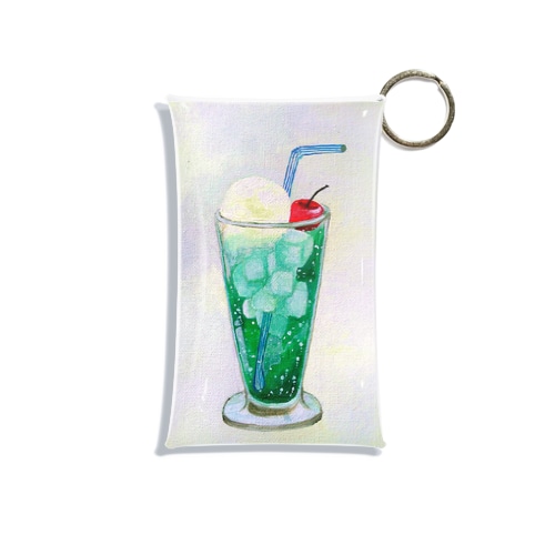 メロンクリームソーダ Mini Clear Multipurpose Case