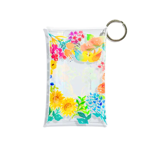 お花に囲まれて Mini Clear Multipurpose Case