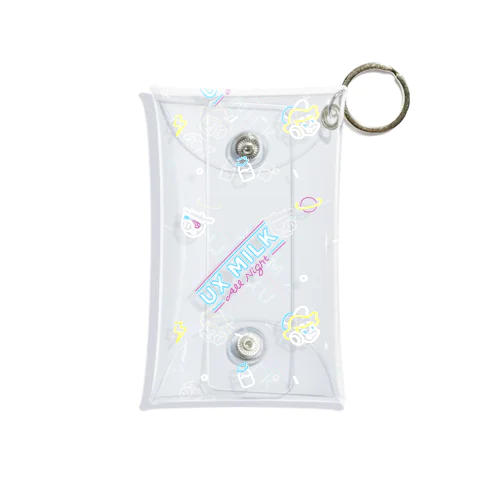 クリアマルチケース(小)_All Night!(総柄) Mini Clear Multipurpose Case