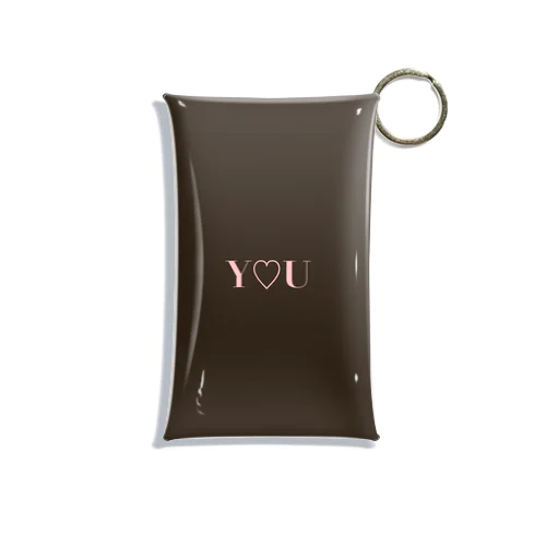 Y♡U brown Mini Clear Multipurpose Case