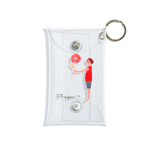 「Prayer」花と少年 Mini Clear Multipurpose Case