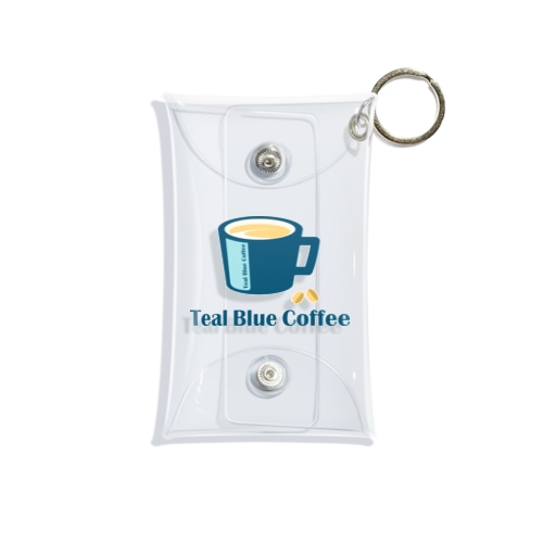 TealBlueCoffee_ロゴ Mini Clear Multipurpose Case