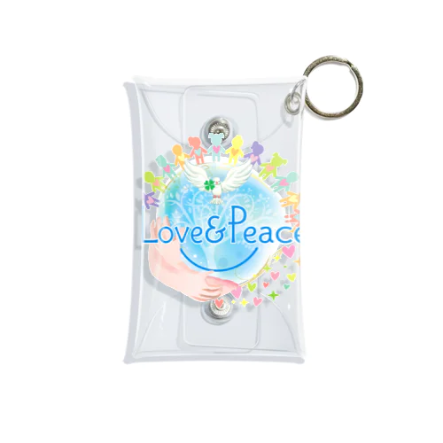 Love＆Peaceキッズ用ロゴ ミニクリアマルチケース