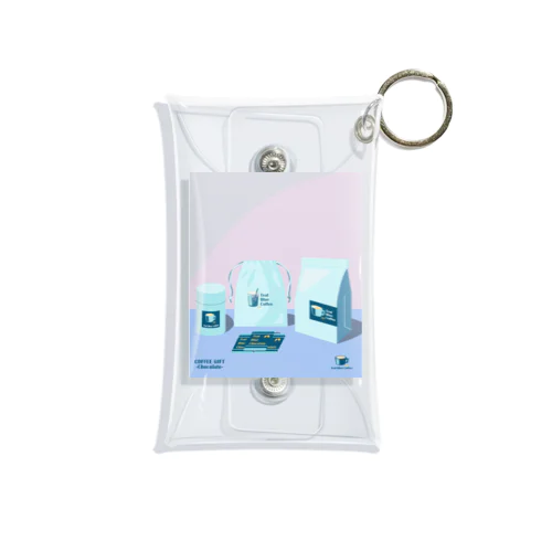 COFFEE GIFT -Chocolate- PURPLE Ver. Mini Clear Multipurpose Case