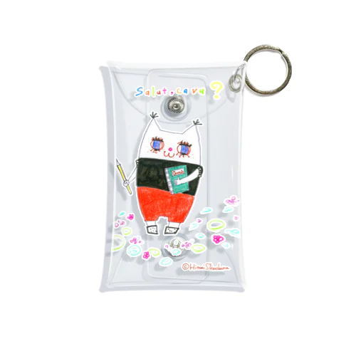 【ヨーロピアン猫シリーズ】おえかき猫ちゃん♪ Mini Clear Multipurpose Case