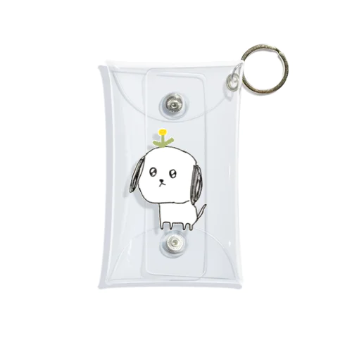 黄色い花と犬くん Mini Clear Multipurpose Case