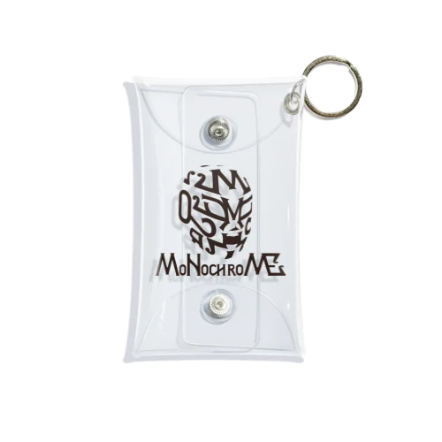 MoNochroMEマスク（黒） 미니 투명 동전 지갑