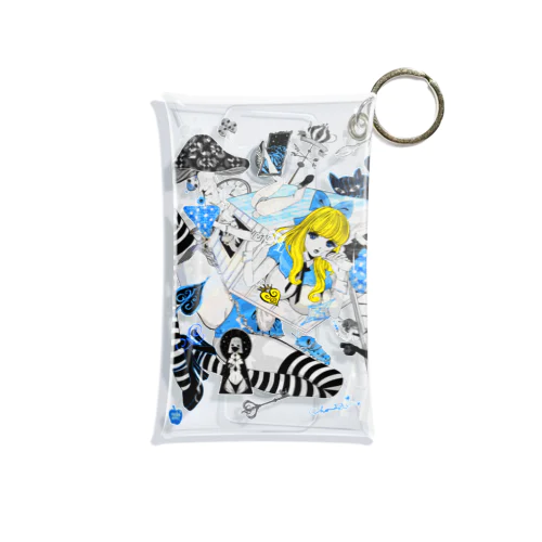 WEARHOUSE 家を着る少女とウサギ人形のマッドポップ Mini Clear Multipurpose Case