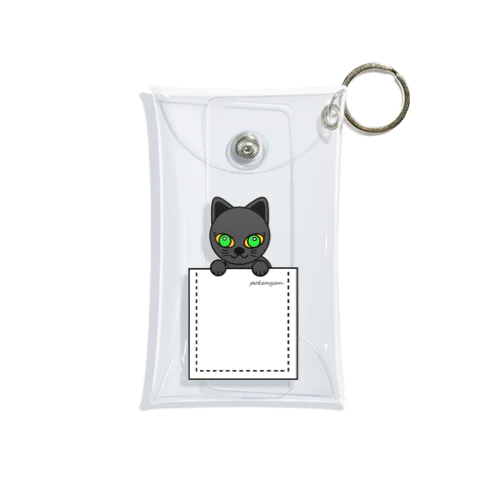 ねこ　pokenyan くろにゃん Mini Clear Multipurpose Case