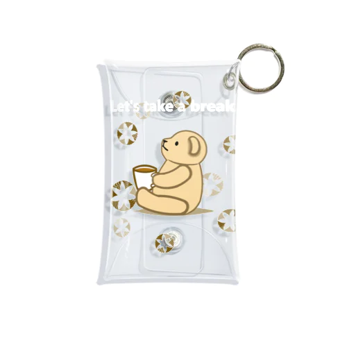 coffee break（ロゴが白） Mini Clear Multipurpose Case