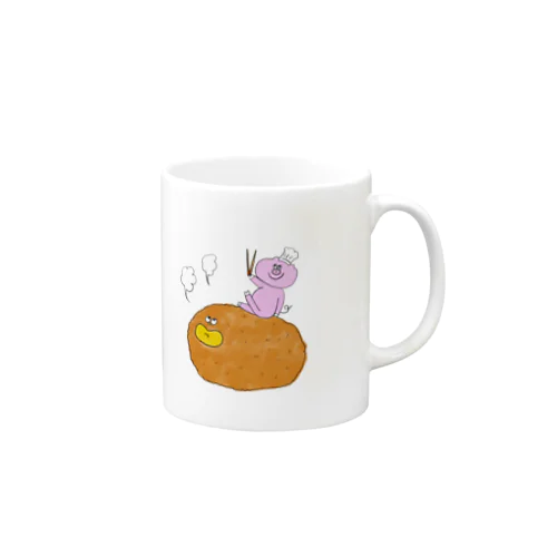 コックさんとホクホクかぼちゃコロッケ Mug