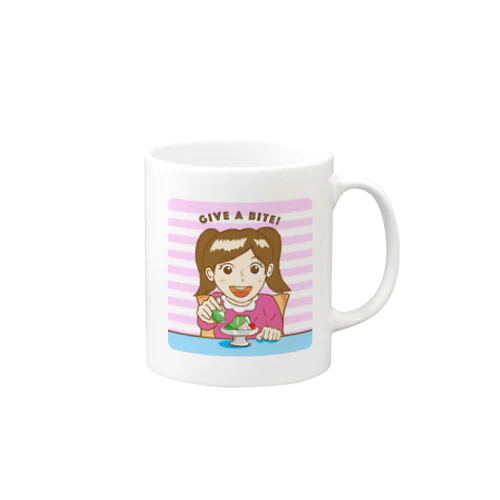 ゼリーを食べる少女 Mug