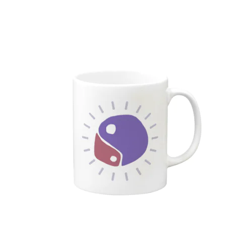ゆるマガタマ（赤茶×紫） Mug