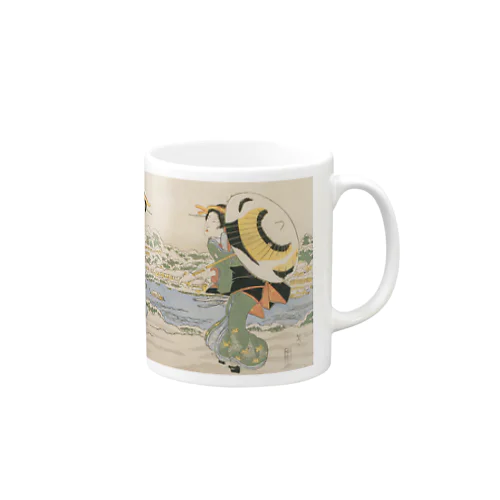 UKIYOE渓斎英泉隅田川畔雪中二美人 Mug