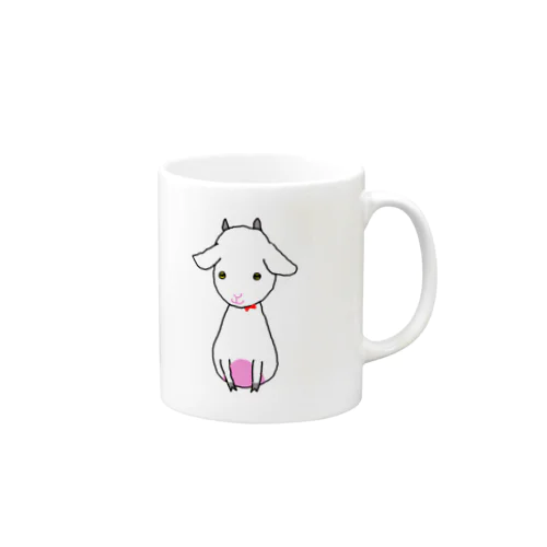 ヤギイラスト(白ヤギ) Mug