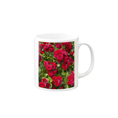 赤 薔薇 バラ Mug