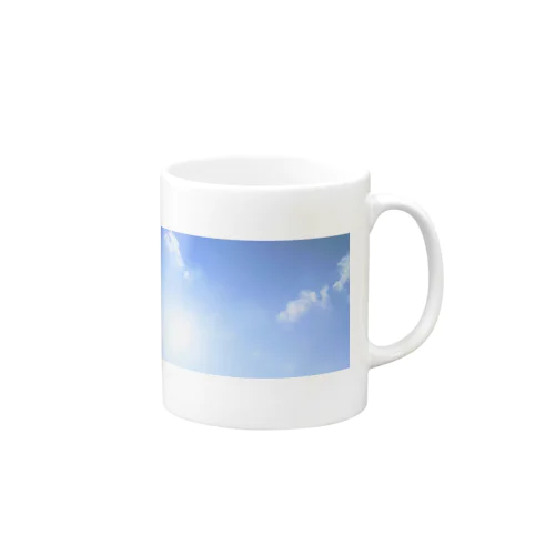 青空、太陽、雲 Mug