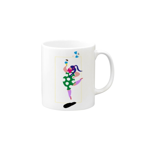 水玉の女01 Mug