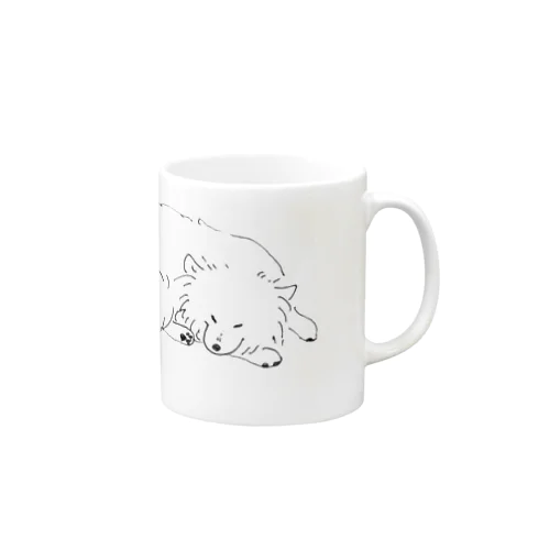 寝てるスピッツ Mug