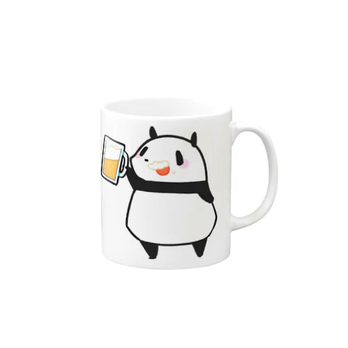 ビールを飲んでご満悦のパンダ Mug