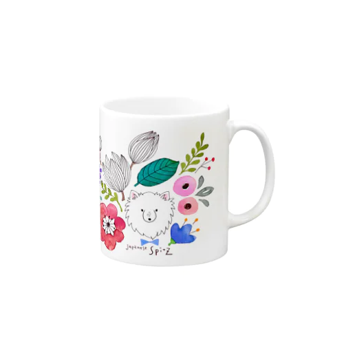 スピッツとお花 Mug