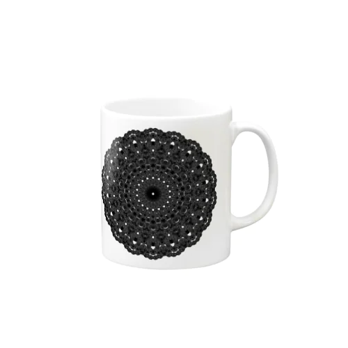 雪の華④ブラック Mug