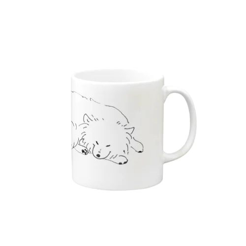 ねてるスピッツ Mug