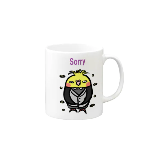 謝るオカメ男爵 Mug