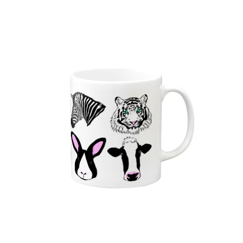 モノクロ動物集結 Mug