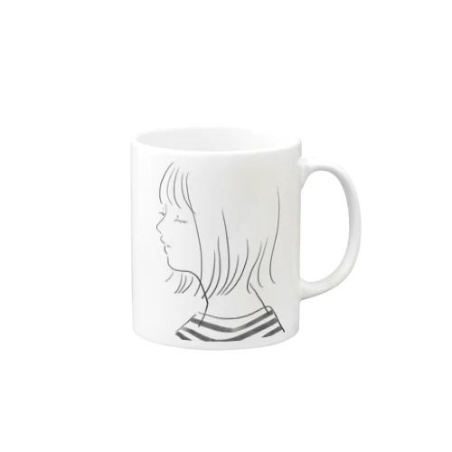 横顔 Mug