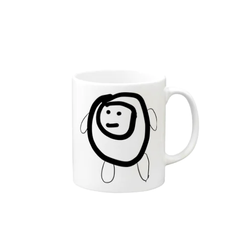 白いダルマのマグカップ Mug