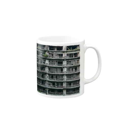 廃墟化した団地 Mug