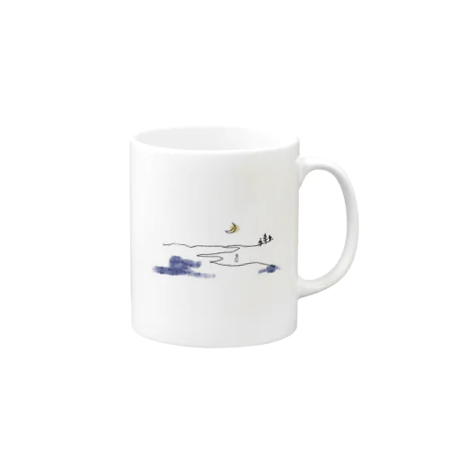 夜の海 Mug