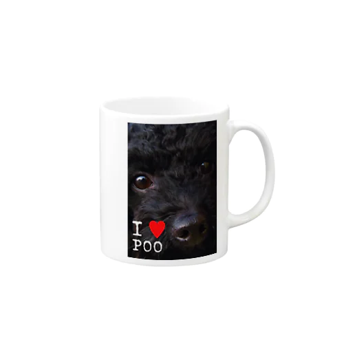 黒いトイプードル_I love poodle. Mug