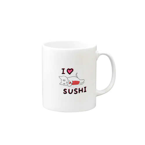 白猫ラブSUSHI Mug