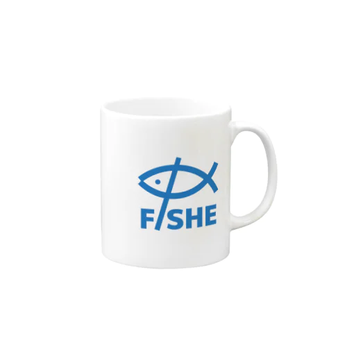 $FISHE Print Blue Mug