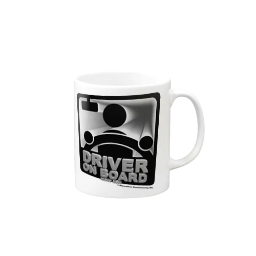 DRIVER ON BOARD(3D) マグカップ