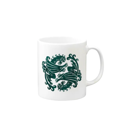 羽人　向かい紋風 Mug