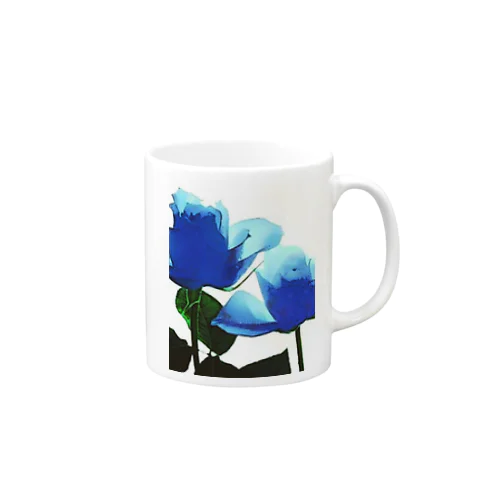 Blue Rose Mug